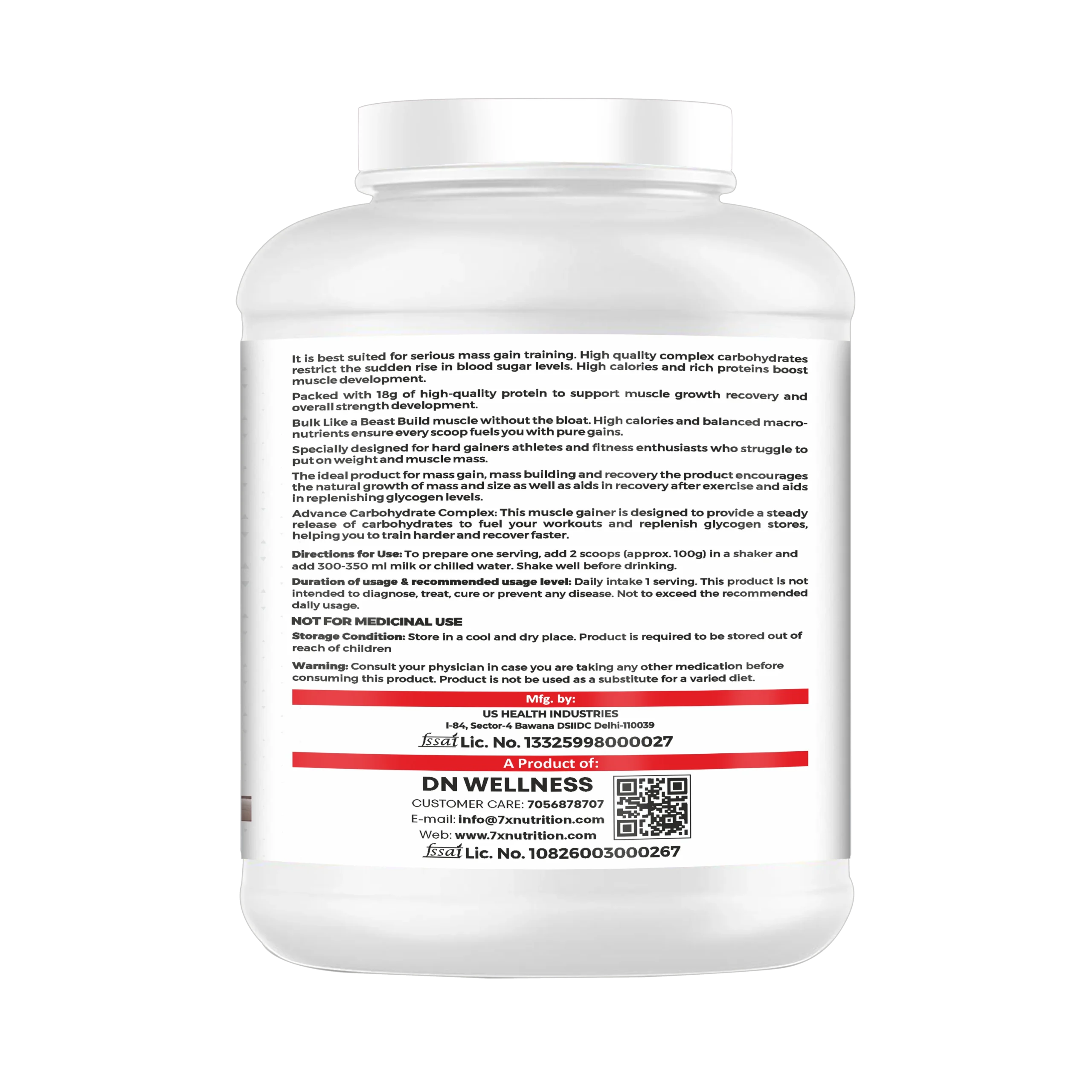 GAINER 3KG CHOCOLATE SIDE A